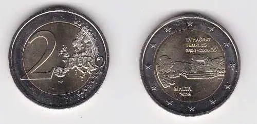 2 Euro Gedenkmünze Malta 2019 Ha' Hagrat Temples (165757)