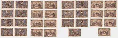 15x 10 Pfennig Banknoten Notgeld Stadt Sorau N.L. Å»ary 1. März 1921 (137891)