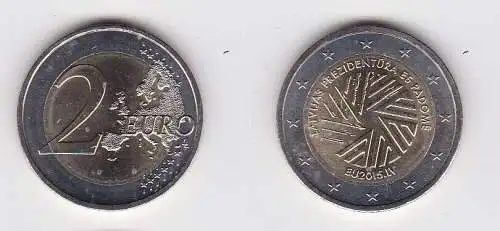 2 Euro Gedenkmünze Lettland 2015 EU Ratspräsidentschaft Stgl. (160247)