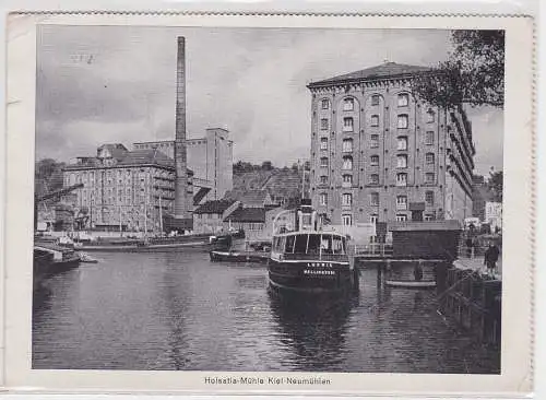 12923 Ak Holsatia-Mühle und Hafen in Kiel-Neumühlen 1939