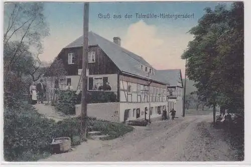 66485 Ak Grus aus der Talmühle-Hintergersdorf 1918