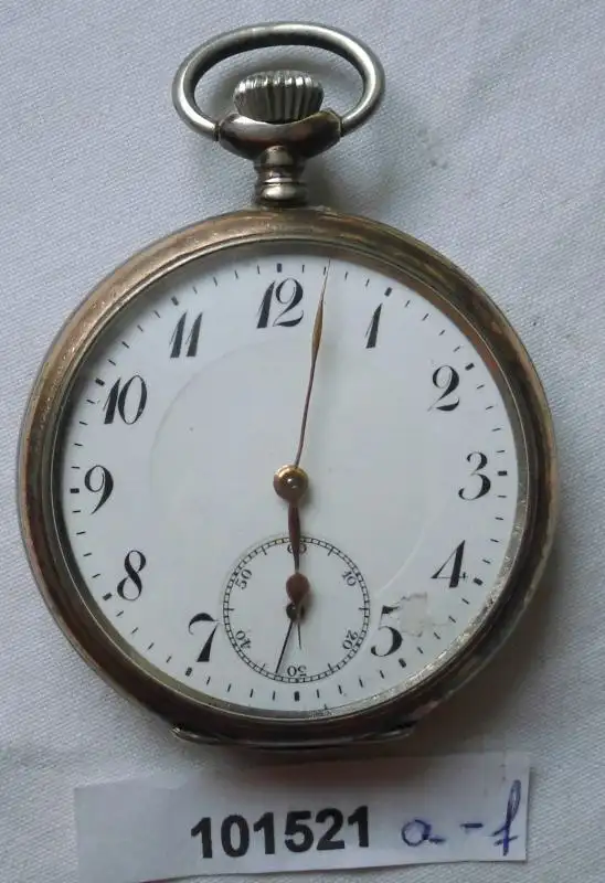 schöne Herren Taschenuhr Marke Junghans 800er Silber um 1920 (101521) 0