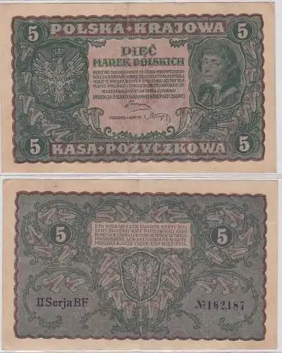 5 Marek Banknote Polen 23.08.1919 Pick 24 (103618)