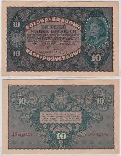 10 Marek Banknote Polen 23.08.1919 Pick 25 (105357)