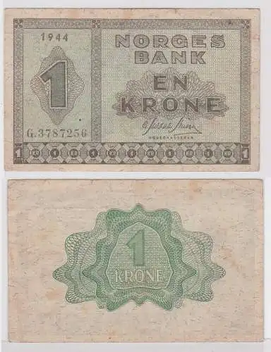 1 Krone Banknote Norwegen 1944 (160332)