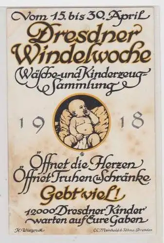 42405 Ak Dresdner Windelwoche Wäsche & Kinderzeug Sammlung 1918