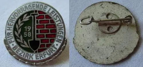 alte Ehrennadel NAW-Nationales Aufbauwerk Erfurt 1958 Silber (113305)