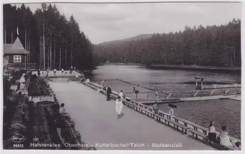 903167 Ak Hahnenklee Oberharz Kuttelbacher Teich Badeanstalt 1938