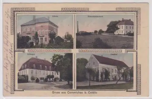 902522 Mehrbild Ak Gruß aus Commichau bei Colditz Gasthof, Rittergut usw. 1911