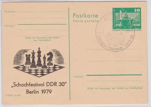 902338 GS Postkarte "Schachfestival DDR 30" Berlin 1979