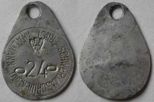 Aluminium DDR Wertmarke Schwermaschinen Kombinat E.Thälmann Magdeburg (132575)