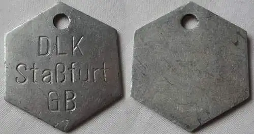 Aluminium DDR Wertmarke DLK Staßfurt GB 6eckig (139965)