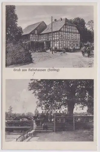 903062 Mehrbild Ak Gruß aus Relliehausen (Solling) Gasthaus "Zum Ilmetal" 1931