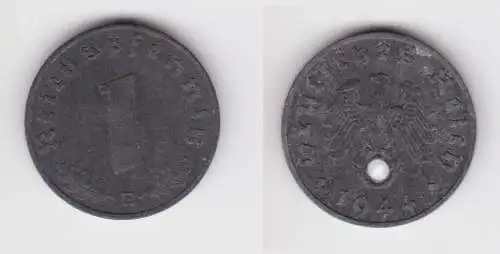 1 Reichspfennig Zink Münze 3.Reich 1944 E Jäger 369 (161529)