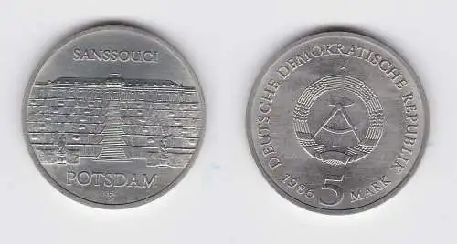 DDR Gedenk Münze 5 Mark Potsdam Sanssouci 1986 Stempelglanz (122056)