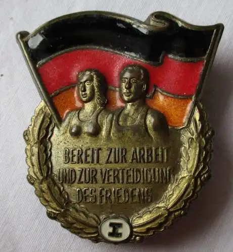 DDR Sportleistungsabzeichen "Bereit zur Arbeit ..." Stufe 1, 51 mm (108060)