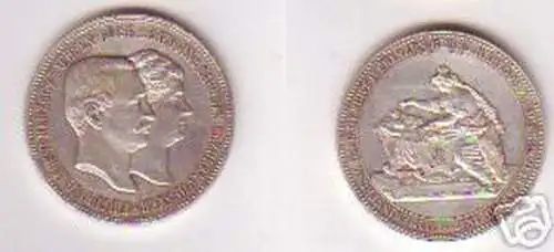 Silber Medaille Herzog Friedrich August von Sachsen1893