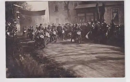 02239 Foto Ak Leipzig Stadtparkrennen ? Motorradrennen um 1950