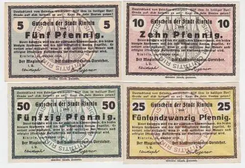 4 Banknoten Notgeld Stadt Rinteln 1918