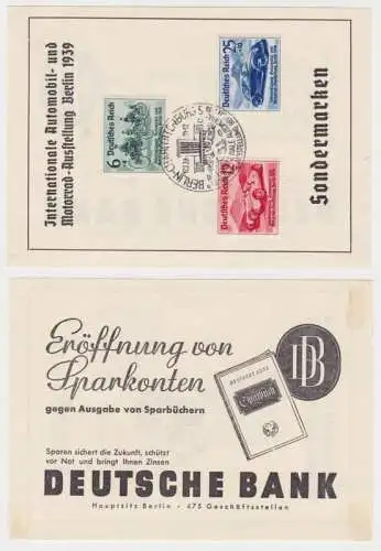 Internationale Automobil und Motorrad Ausstellung Berlin 1939 Mi Nr. 686 - 688