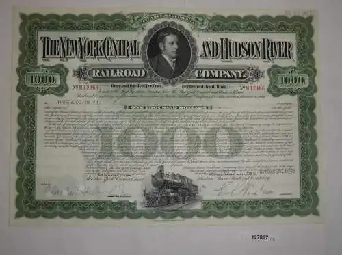 1000 Dollar Aktie The New York Central and Hudson River Railway 1956 (127827)