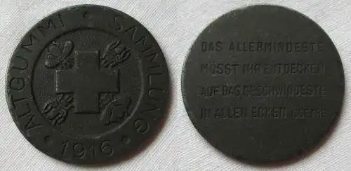 Deutsches Rotes Kreuz DRK Spenden Medaille Altgummi Sammlung 1916 (131389)