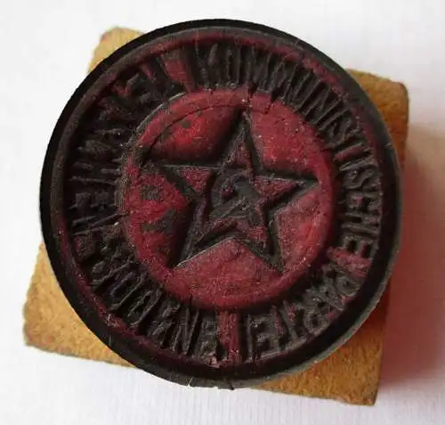 Original Stempel Kommunistische Partei Tetschen-Bodenbach Děčín-Podmokly /157378