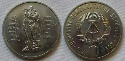 DDR Gedenk Münze 10 Mark 40 Jahre Kriegsende 1985 (162072)