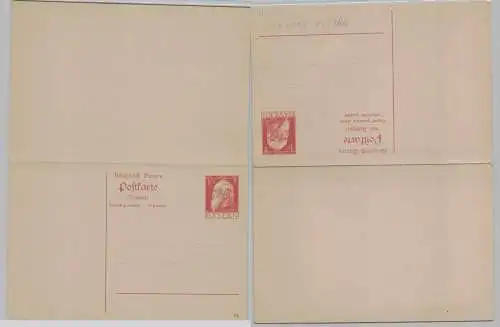 99178 GS Postkarte mit Antwort P90/01 Bayern 10 Pfennig um 1911