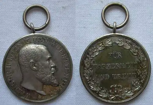 Württemberg Medaille Silberne Militärverdienstmedaille 1892 (155910)