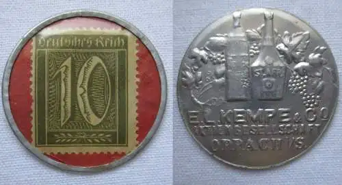 seltene Münze Kapselgeld 10 Pfennig Oppach i.Sa.um 1920 (150705)