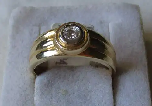 wunderbarer Damen Ring 585er Gold mit Diamant 0,2 Karat (123286)