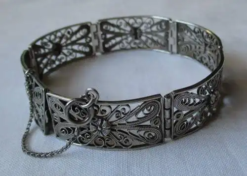 elegantes filigranes Armband 835er Silber mit Ornamentenmuster (153112)