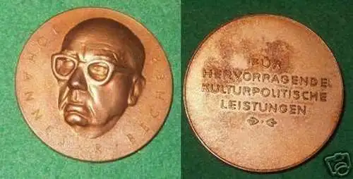 DDR Kulturbund Johannes R. Becher Medaille in Bronze