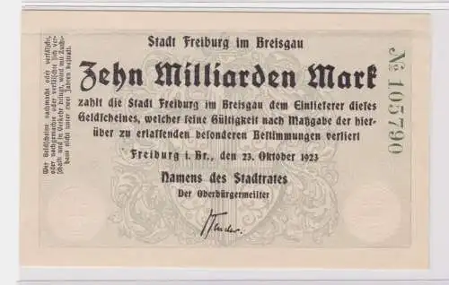 10 Milliarden Mark Banknote Inflation Freiburg im Breisgau 1923 (137944)