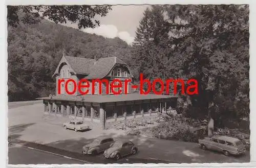 74897 Foto Ak Wald-Gasthof und Pension Kammerburg im Wispertal b. Rüdesheim 1953