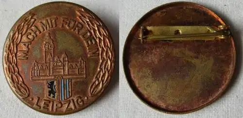 DDR Abzeichen Mach mit für dein Leipzig in Bronze (119095)