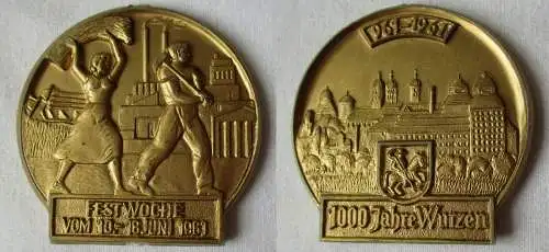 DDR Medaille Festwoche 1000 Jahre Wurzen 961-1961 (121245)