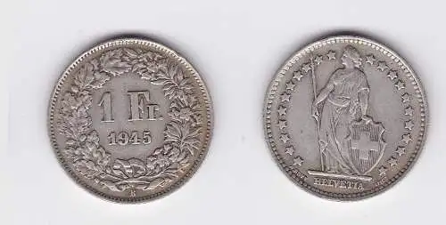 1 Franken Silber Münze Schweiz 1945 (117721)