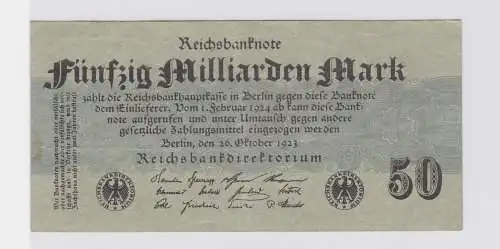 50 Milliarden Mark Banknote Berlin 26.Oktober 1923 Rosenberg 122 a (117318)