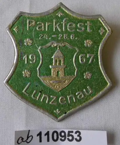 seltenes DDR Papp Abzeichen Parkfest Lunzenau 1967 (110953)