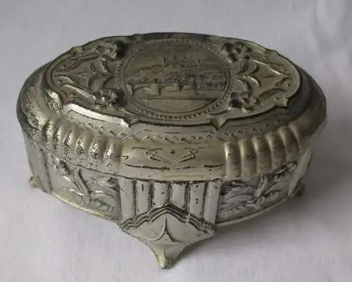 Schatulle Metall Souvenir Döschen Würzburg im Jugendstil (163343)