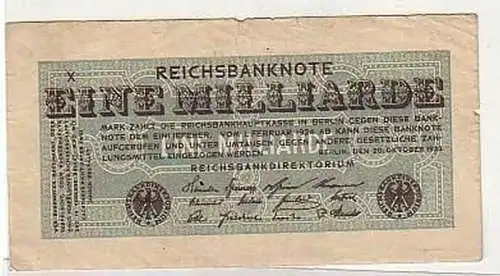 seltene Banknote 1 Milliarde 20.10.1923 Rosenberg 119