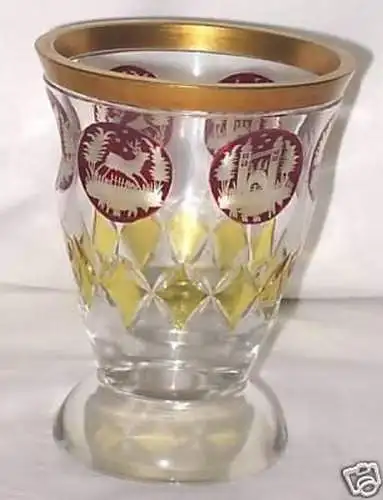 wunderbares altes Glas mit Weihnachts-Motiven um 1900