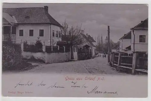 57534 Foto Ak Gruß aus Erlauf Niederösterreich Strassenansicht 1902