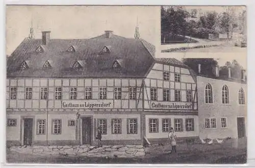 80229 Ak Gruß aus Lippersdorf Gasthaus 1926