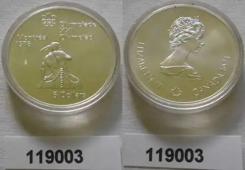 5 Dollar Silber Münze Canada Kanada Olympiade Montreal Indianer 1974 (119003)