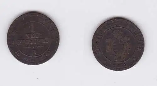 1 Neugroschen Silber Münze Sachsen 1863 B (117279)