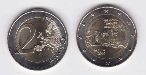 2 Euro Gedenkmünze Malta 2016 -Ggantija Tempel Stgl. (123794)