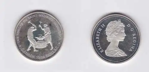 1 Dollar Silber Münze Kanada 2 Schmiede in der Eisenhütte Saint Maurice (118505)